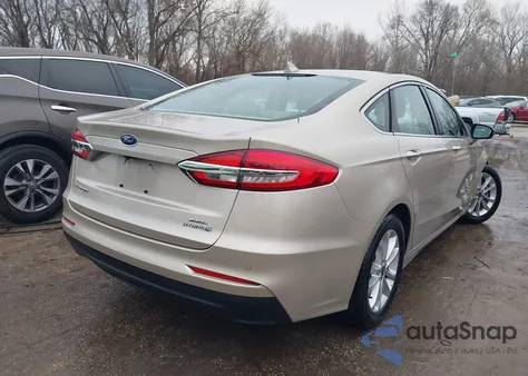 2019 Ford Fusion Hybrid Sel из США, поврежденный, VIN 3FA6P0MU9KR167923